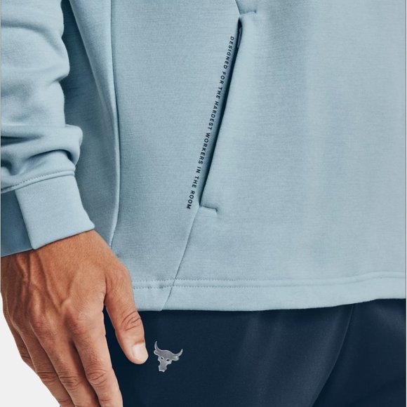 🌿Sale🌿 Under Armour Size Small Rock Charged  Brahma Hoodie Blue 1362104 478 - Picture 4 of 6